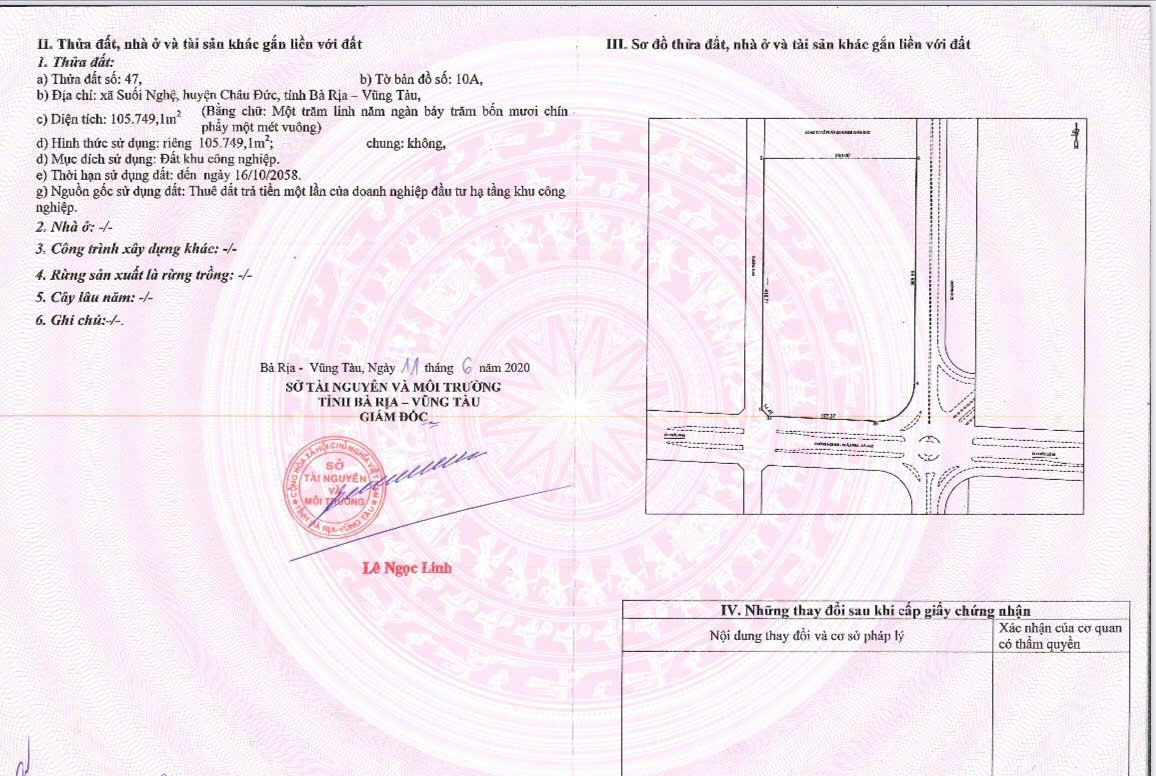 BÁN ĐẤT TRONG KCN CHÂU ĐỨC – SUỐI BẠC, VŨNG TÀU | DIỆN TÍCH 110.000M² - GIÁ 100 USD/M²-1