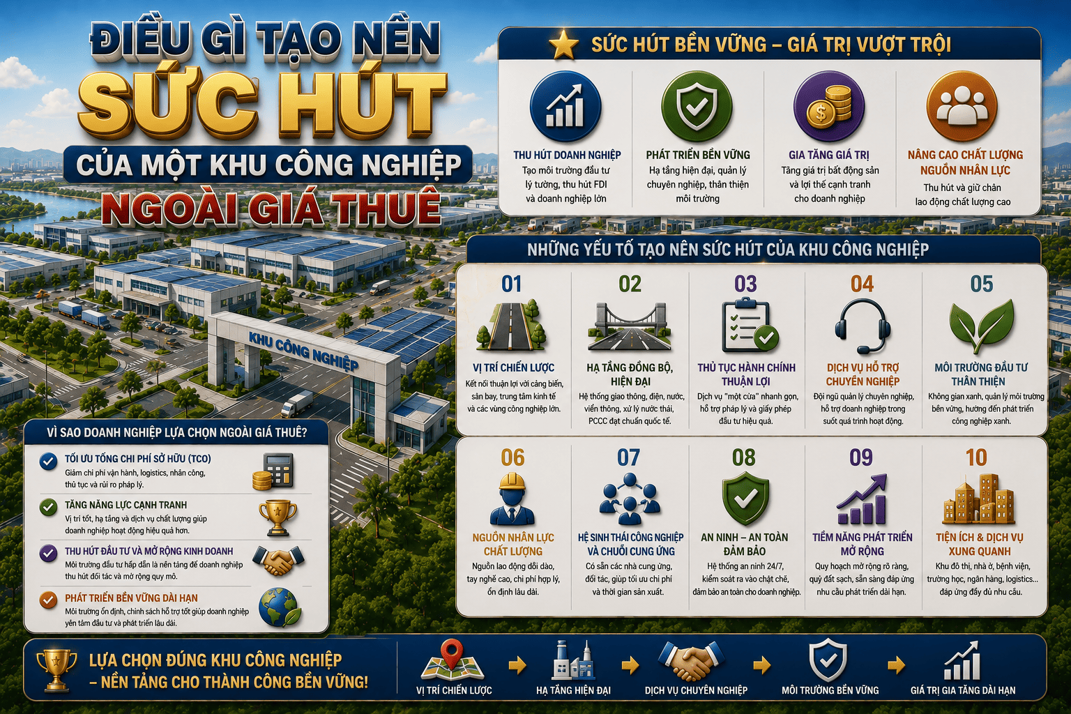 điều gì tạo nên sức hút của một khu công nghiệp ngoài giá thuê