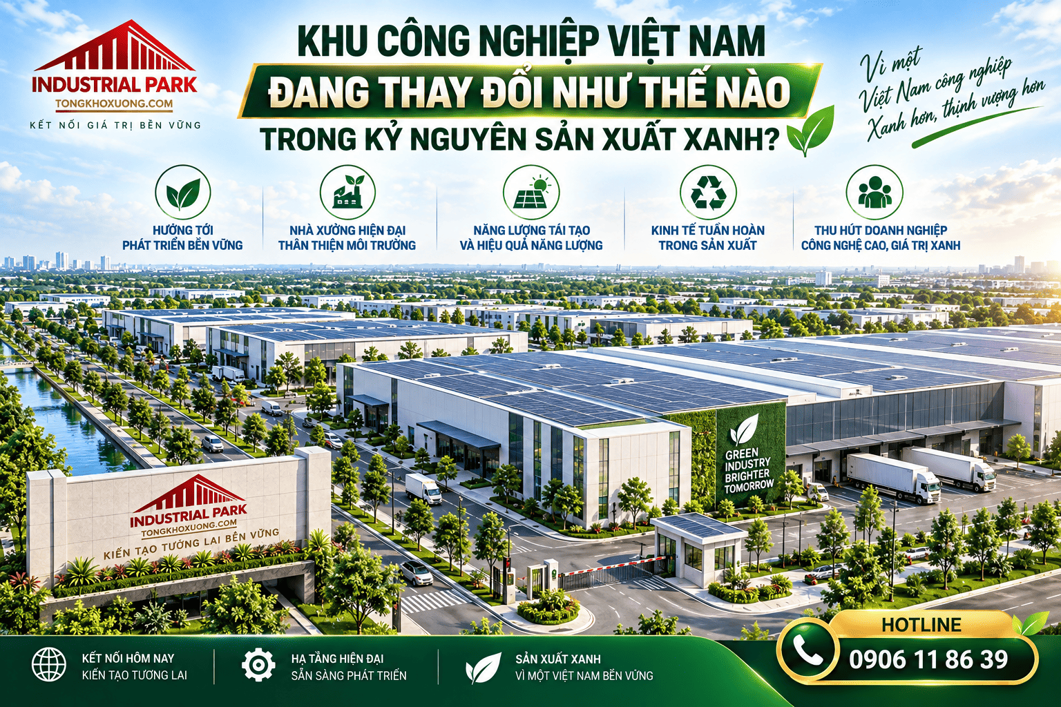 khu công nghiệp việt nam đang thay đổi như thế nào trong kỷ nguyên sản xuất xanh