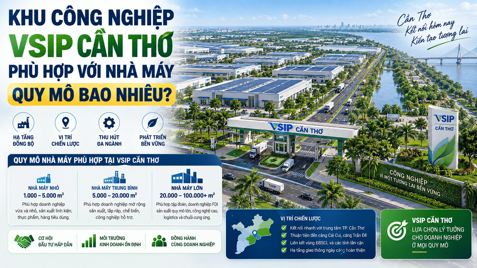 khu công nghiệp vsip cần thơ phù hợp với nhà máy quy mô bao nhiêu