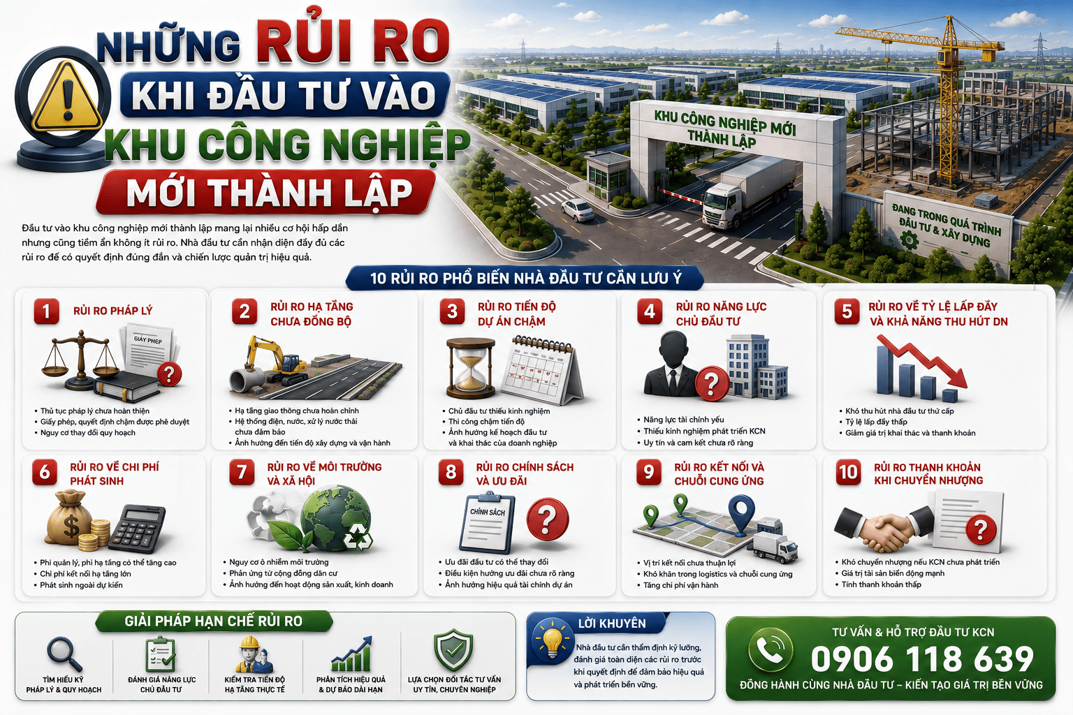 những rủi ro khi đầu tư vào khu công nghiệp mới thành lập