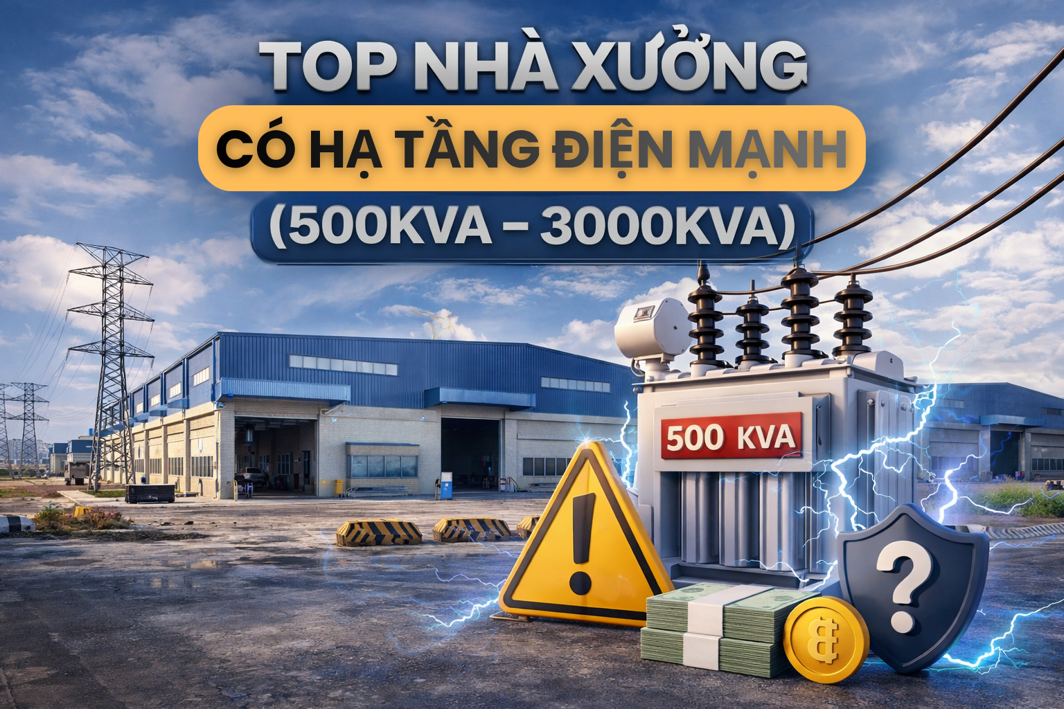 top nhà xưởng có hạ tầng điện mạnh (500kva – 3000kva) – lựa chọn tối ưu cho doanh nghiệp sản xuất quy mô lớn